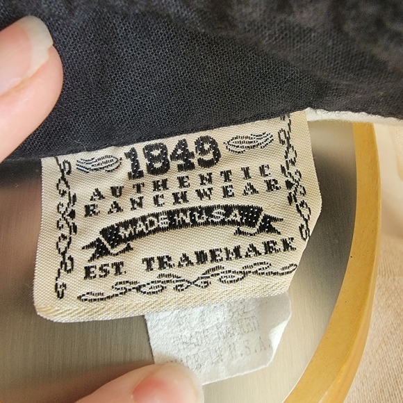 Vintage 1849 Western Button Down LS Shirt SZ M - Picture 2 of 6